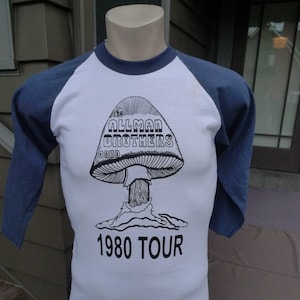 1980 Allman Brothers Stitch Shirt (C) Licensed by Roach &#39;74 * Men&#39;s S (38)