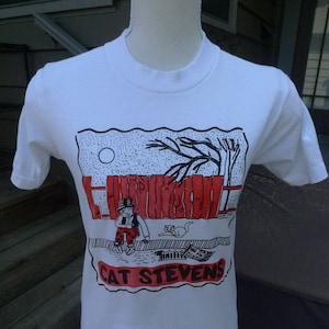 1970s Cat Stevens Single Stitch Shirt * Women&#39;s Small (34)