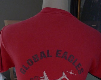 1990s Global Eagles 15th Airlift Squadron Shirt * Mens Medium (40)