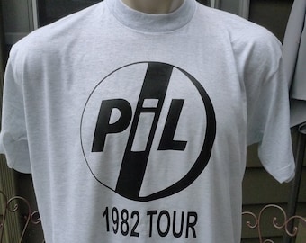 Size XL (48) ** Old Stock Dated 1982 PIL (Public Image Limited) Shirt (Screen Stars) (Single Stiched) (C) Licensed by Roach, 1982