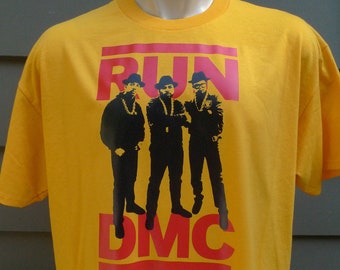 1980s RUN DMC Single Stitch Shirt (C) Licensed by Roach 1984 *Mens XL (50)