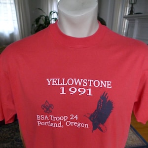 1991 Boys Scouts Yellowstone (from Portland, Oregon) Shirt * MensXL (48)