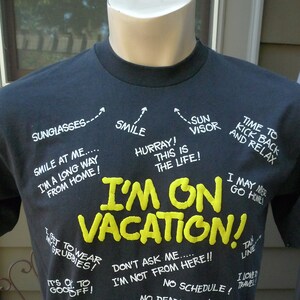 1991 Comical Vacation Single Stitch Shirt * Men&#39;s Medium (42)