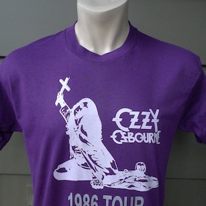 1986 Ozzy Osbourne Single Stitch Shirt (C) Licensed by Roach, 1983 * Mens XL (46)