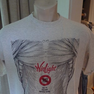 Size XL (48) ** 1980s WinLight Fat System Fitness Shirt (Double Sided) (Single Stitch)