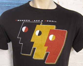 1980年代ヴィンテージ エマーソン レイク＆パウエル Tシャツ - Lサイズ