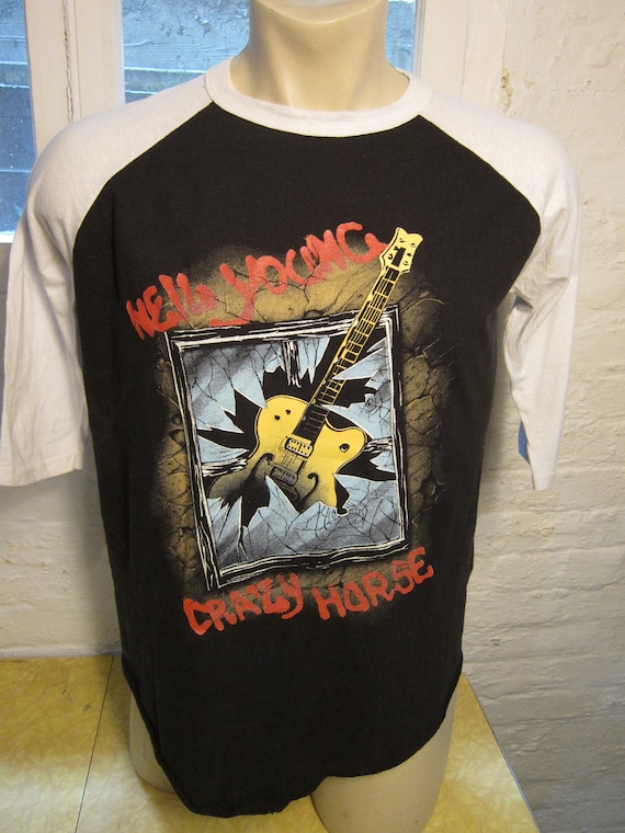 Size L (45) ** 1986 Neil Young Concert Shirt (Doub