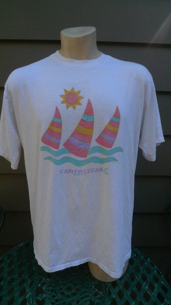 1980s Cabo San Lucas Mexico Single Stitch Shirt * 