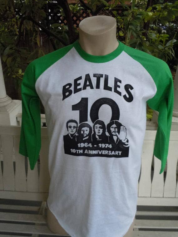 1974 Beatles Single Stitch Shirt (C) Licensed by Roach 1974 * Mens Large (44)