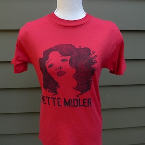 1970s Bette Midler Single Stitch Shirt (C) Roach &#39;74 * Womens Small (34)