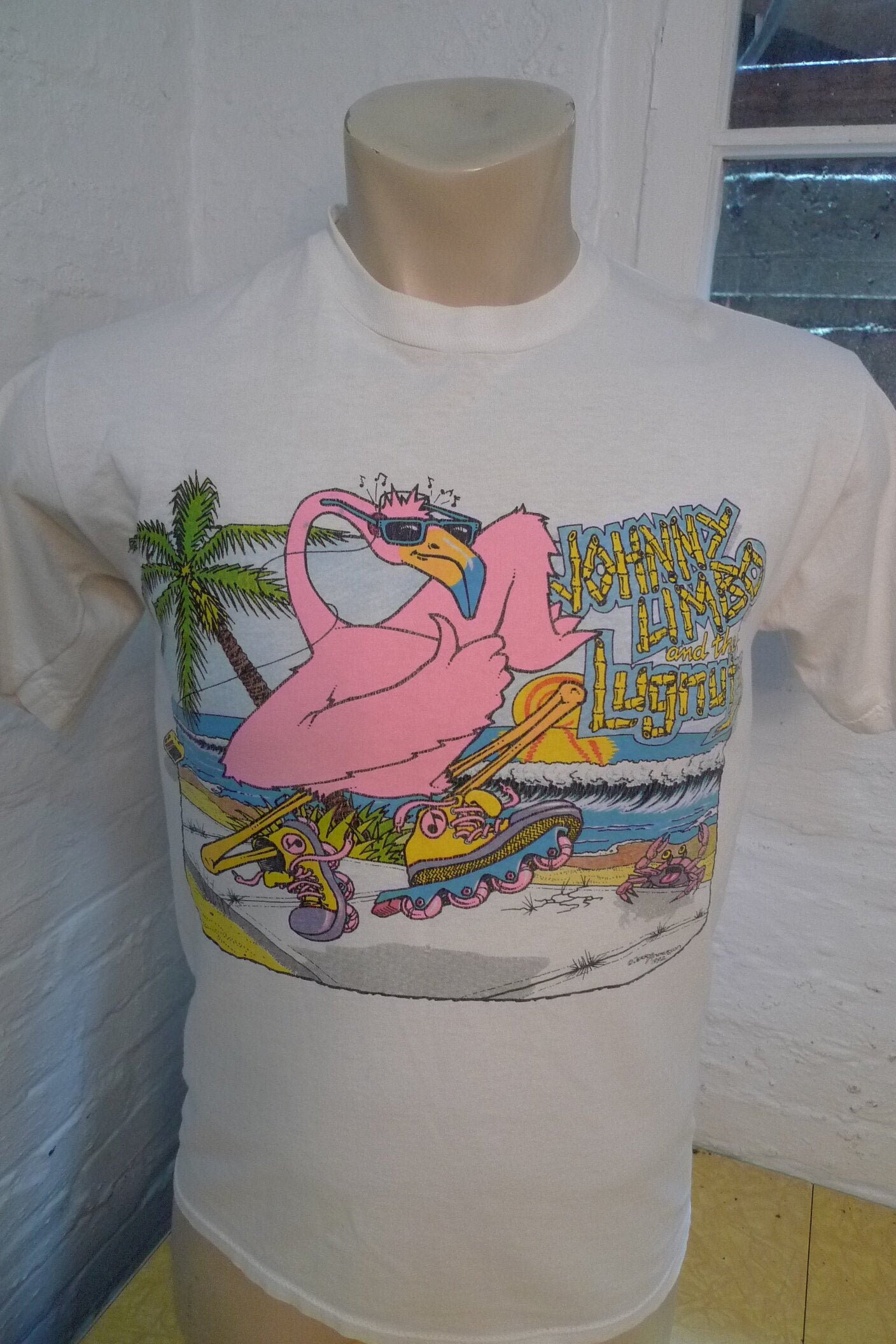 1992 Johnny Limbo and the Lugnuts Concert Shirt Men's Med 42