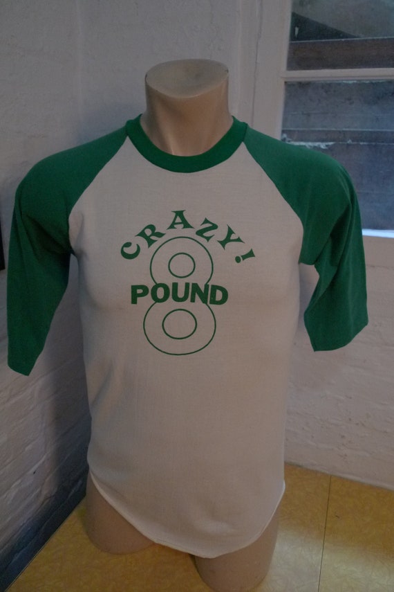 1970s Crazy 8 Pound Single Stitch Raglan Shirt * M