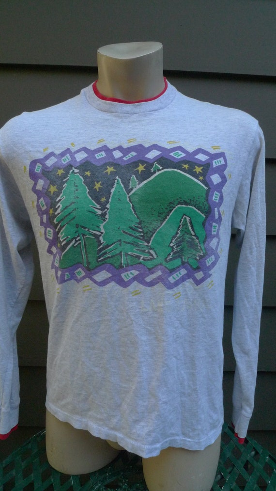 1980s Lake Tahoe Single Stitch Shirt * Men's Large