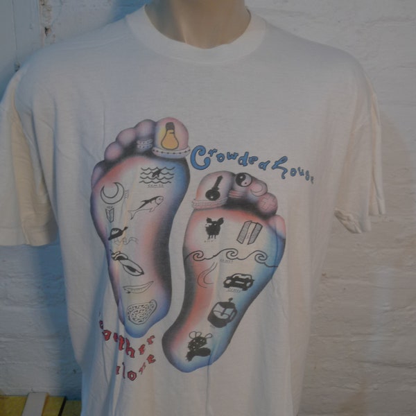 Size XL (48) ** 1994 Crowded House Concert Shirt (Double Sided) (Single Stitched)