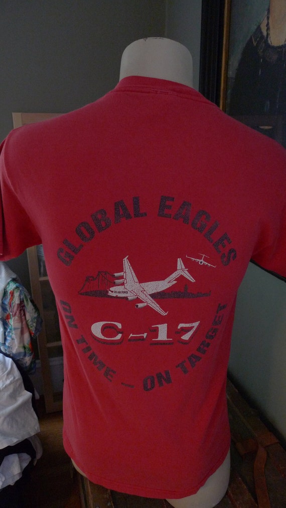 1990s Global Eagles 15th Airlift Squadron Shirt *… - image 1