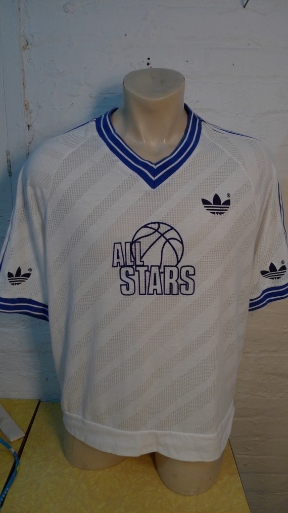 1980s Adidas Trefoil Jersey * Men's XL (49) - image 1