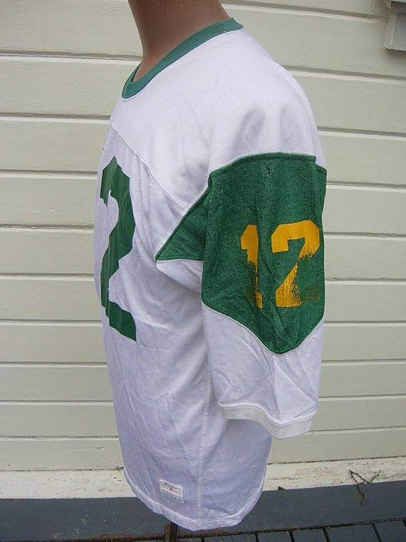 Amazing 1960s-70s Rayon Football Jersey * Mens Me… - image 3