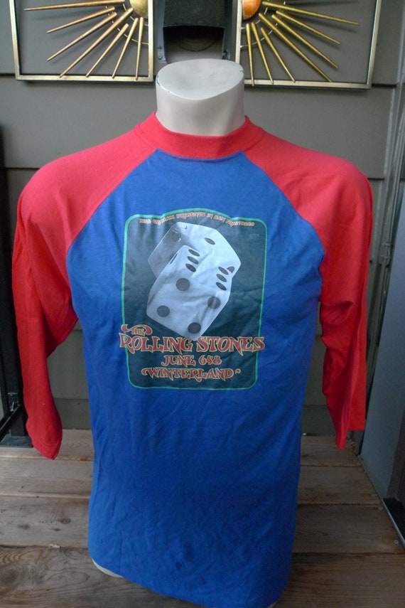 1976 Rolling Stones Single Stitch Shirt (C) Winterland '76 * Mens
