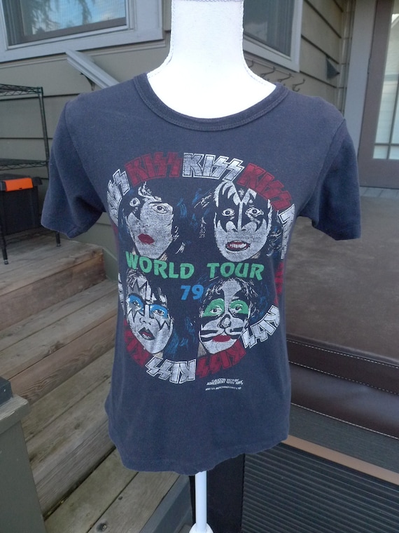 1979 Kiss Concert Single Stitch Shirt C Licensed by Aucoin 1979 Womens Small  34 -  Canada