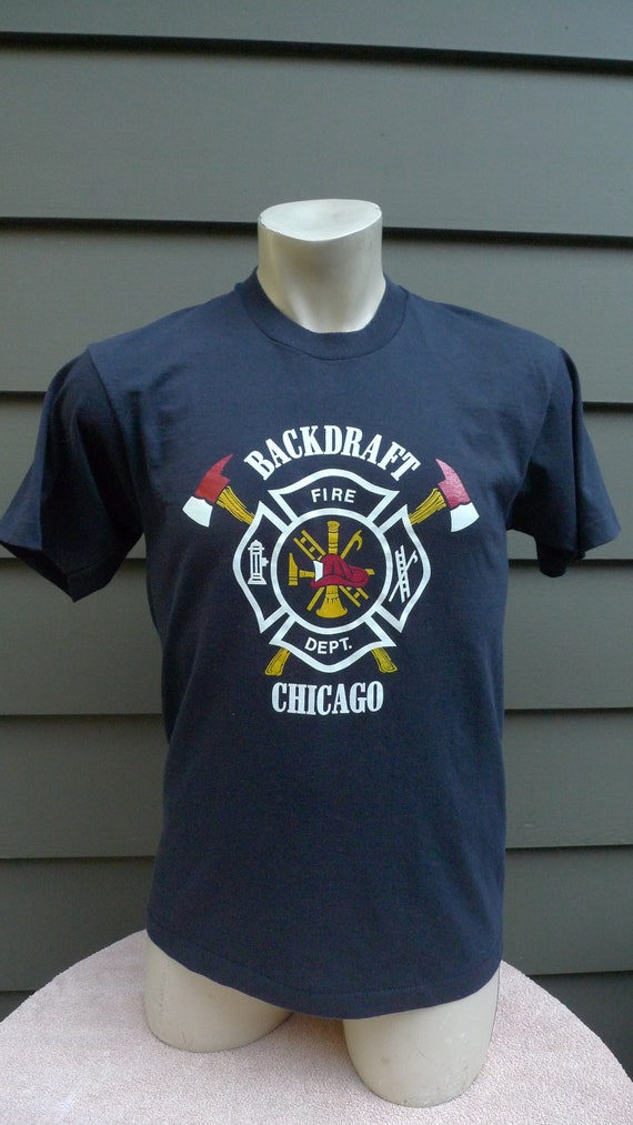 Size M (40) * 1980s Chicago Fire Department Singl… - image 1