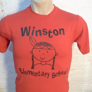 1980s Winston, Georgia Elementary School Single Stitch Shirt * Mens S (36)