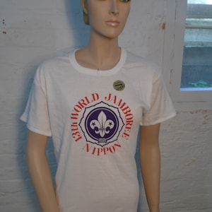 Size Womens S (36) ** Ultra Rare 1971 13th World Scout Jamboree (Japan) Shirt (Single Sided) (Deadstock Unworn) **