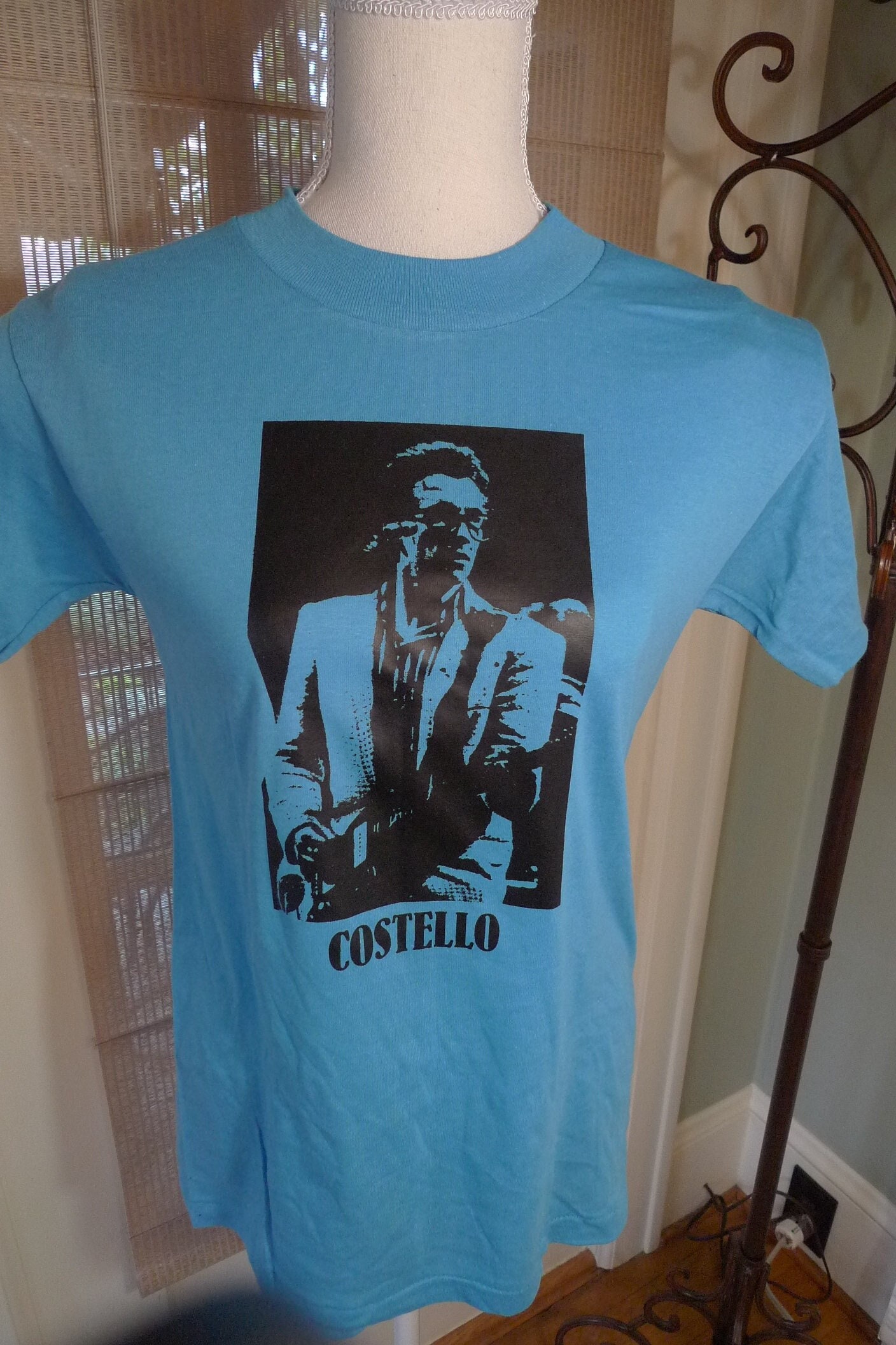 1980s Elvis Costello Single Stitch Shirt (C) Licensed by Roach '84