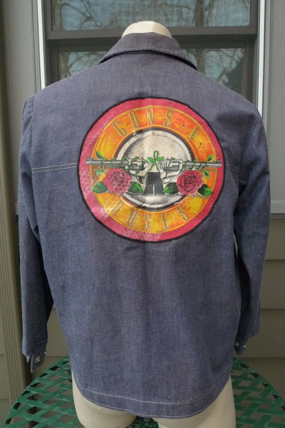 Size L (42R) ** 1980s Guns N' Roses Denim Jacket