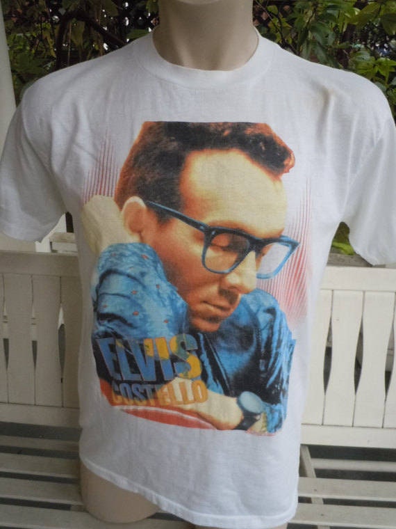 1989 Elvis Costello Concert Single Stitch Shirt *… - image 1