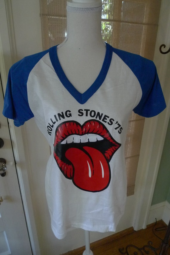1975 Rolling Stones Single Stitch Shirt * Womens M