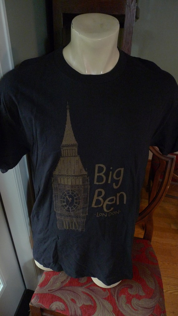 Size L (45) ** 1980s Big Ben London Shirt (Single 