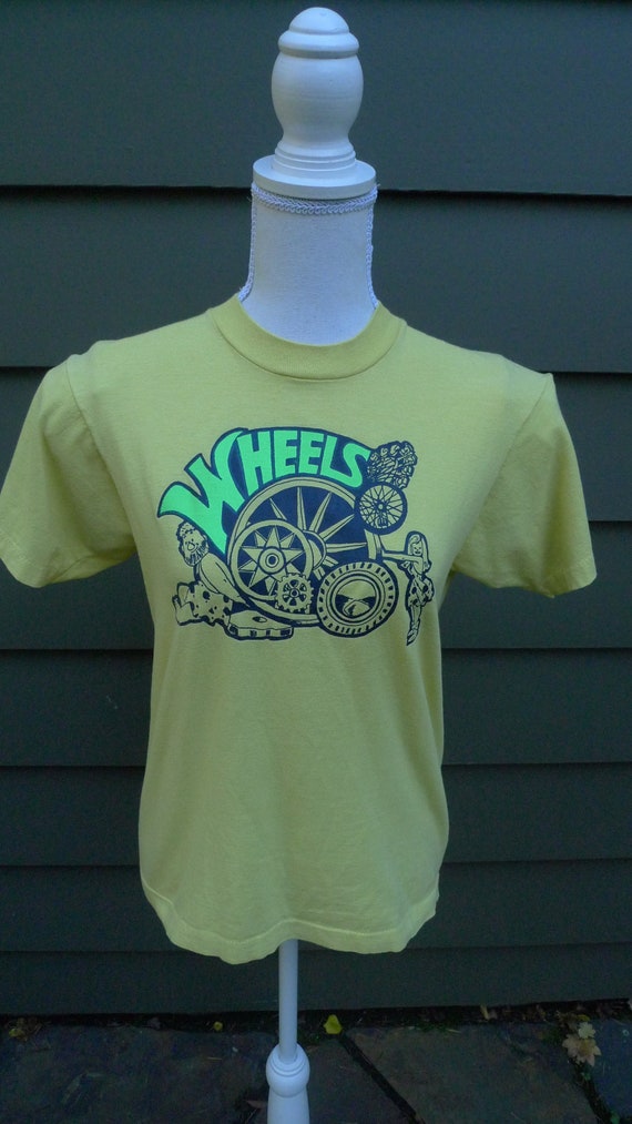 1980s Wheels Single Stitch Shirt* Womens Small (36