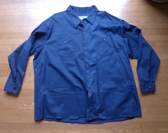 1990s Service Station Mechanics Work Shirt * Size 5XL (64)