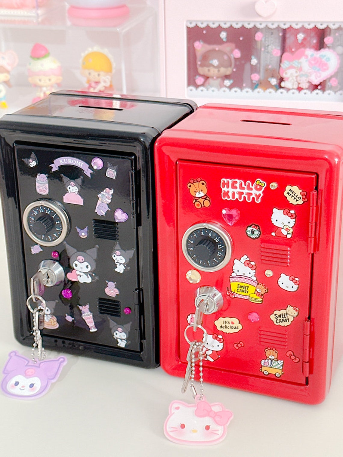 Cute Mini Locker Red Kawaii Mini Locker Kawaii Piggy Bank Etsy