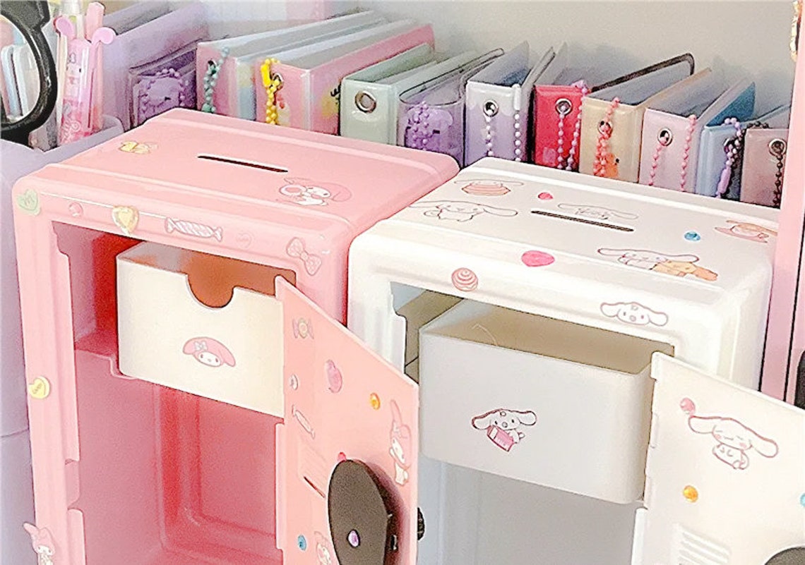 Cute Mini Locker Red Kawaii Mini Locker Kawaii Piggy Bank Etsy