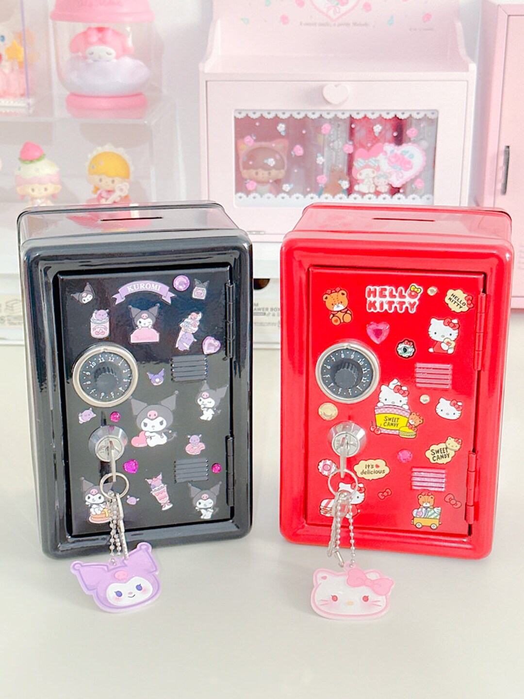 Cute Mini Locker Red Kawaii Mini Locker Kawaii Piggy Bank Etsy