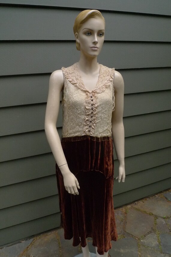 Edwardian Amazing Two Piece Velvet Edwardian Dres… - image 2