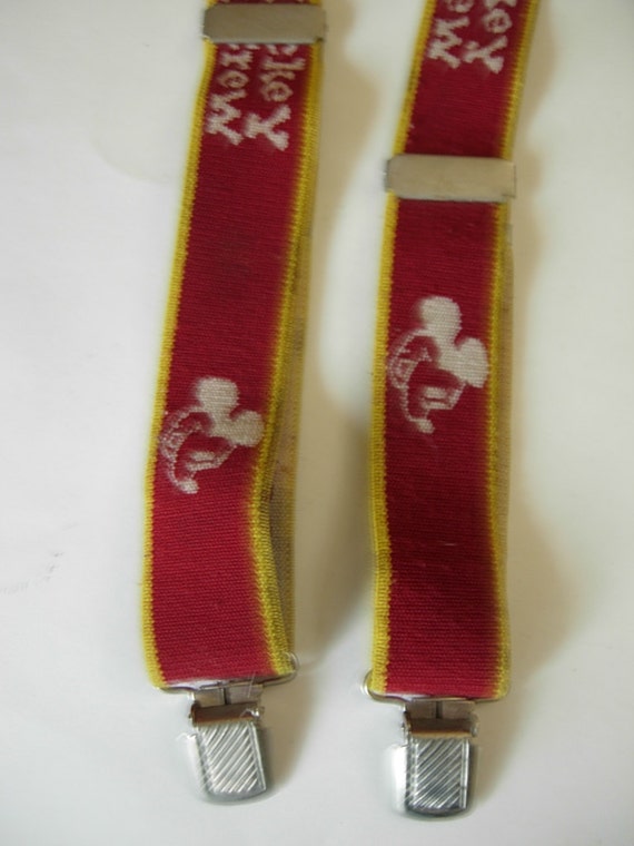 Rare 1950s Mickey Mouse Boy's Suspenders / Braces - image 2