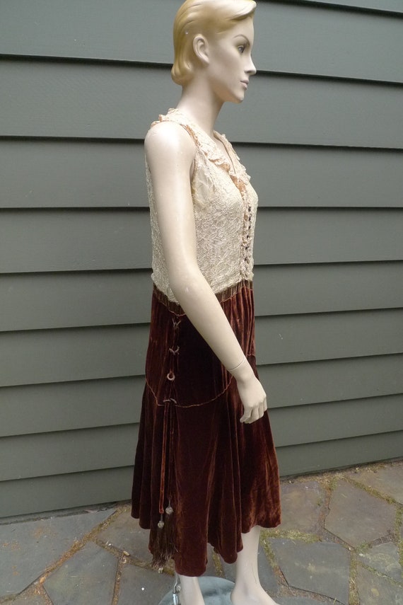 Edwardian Amazing Two Piece Velvet Edwardian Dres… - image 4