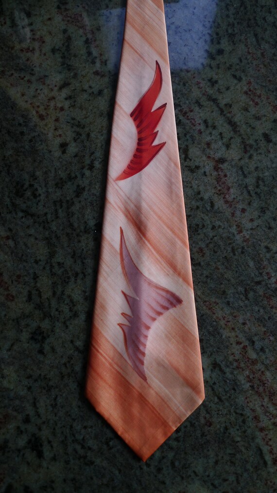 Cool 1940s Hand Painted Swing Tie