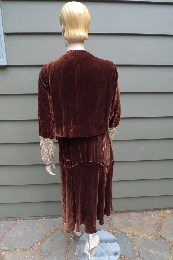 Edwardian Amazing Two Piece Velvet Edwardian Dres… - image 6