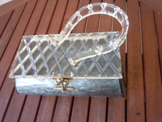 Wonderful 1950s Lucite Box Purse