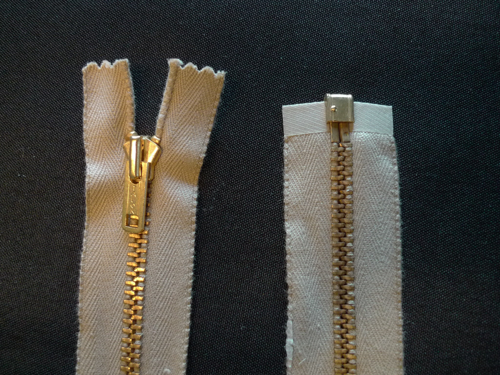 Antique Vtg 1920s TALON Hookless Metal Zipper Military US Army uniform  zipper 22
