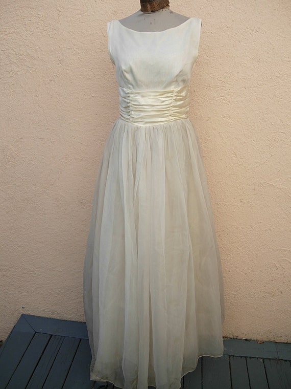 Bust 36 37 Gorgeous Ivory 1950s 60s Prom Dress Etsy