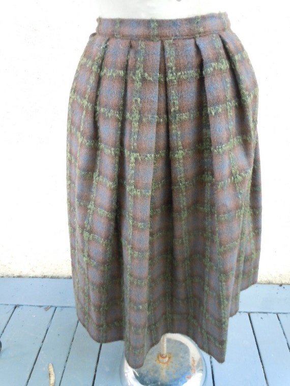 Waist:  26 - 27" ** Killer 1950s Heavy Brown Wool… - image 1