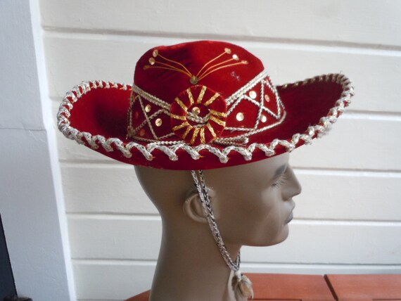 Size 7 ** Great 1960s-70s Fancy Mohair Velvet Mex… - image 2