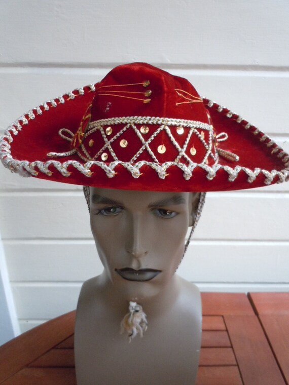 Size 7 ** Great 1960s-70s Fancy Mohair Velvet Mex… - image 1