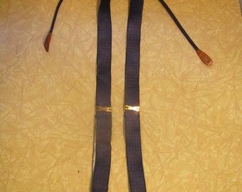 1950s Blue Hickok Braces with Art Deco Buckles