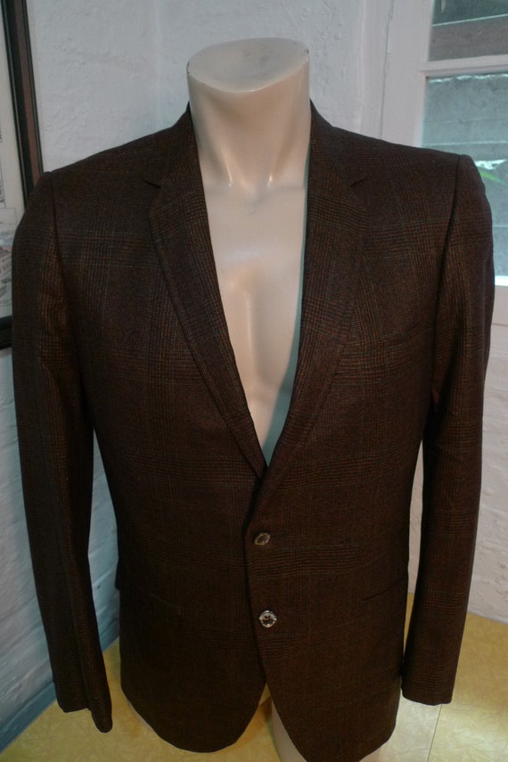 Size M (40R) ** Gorgeous Sharkskin 1950s Golden B… - image 1