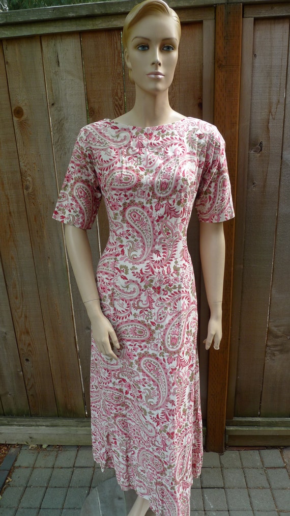 Bust 34 Old Stock 1960s Acetate Fancy Dress Dea Gem
